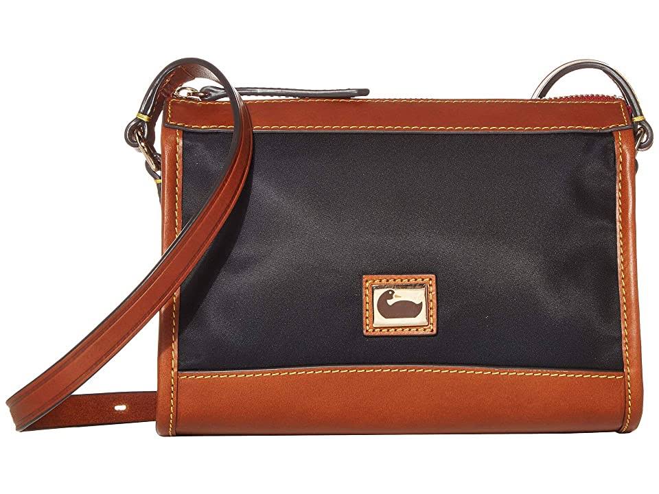 Black/Gold Nylon Zip Crossbody B2726