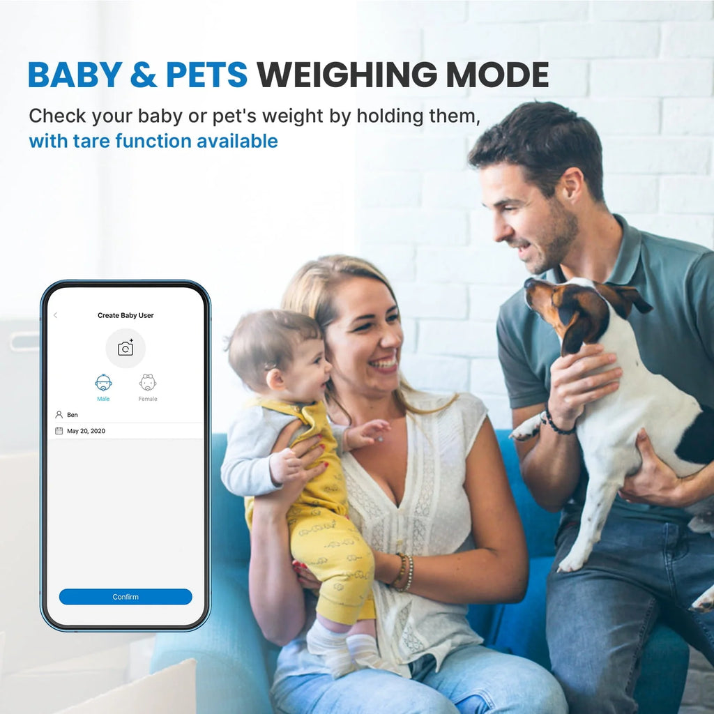 Digital Body Weight Scale, Bluetooth Smart Scale, 400 lbs, Black C44436