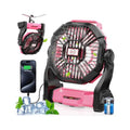 30000mAh Rechargeable Portable Camping Fan with LED Lantern I8835
