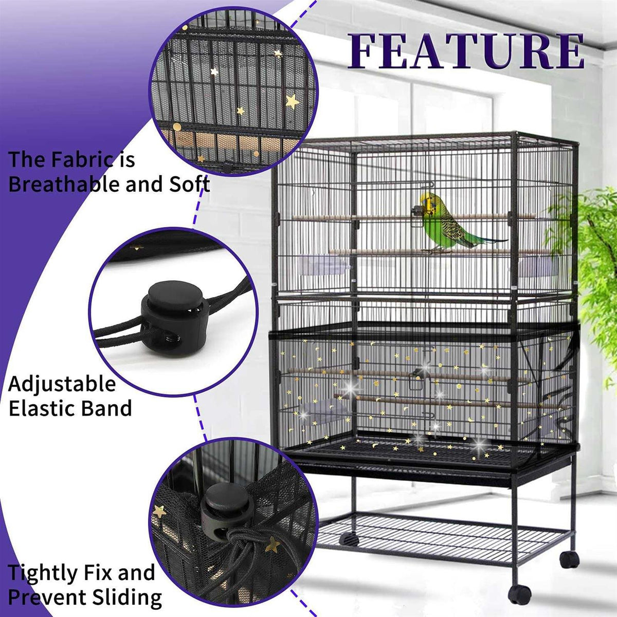 Bird Cage Seed Catcher Nylon Mesh Net R18137