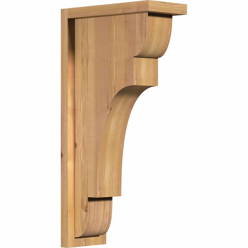 5 1/2x22W x 12x22D x 24x22H Western Red Cedar Corbel with Backplate O99318