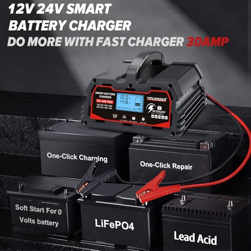 40A 12V/24V Lead Acid LiFePO4 Automatic Battery Charger A425