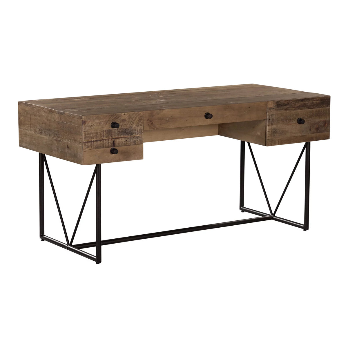 Wood Writing Desk with Steel Base J761783