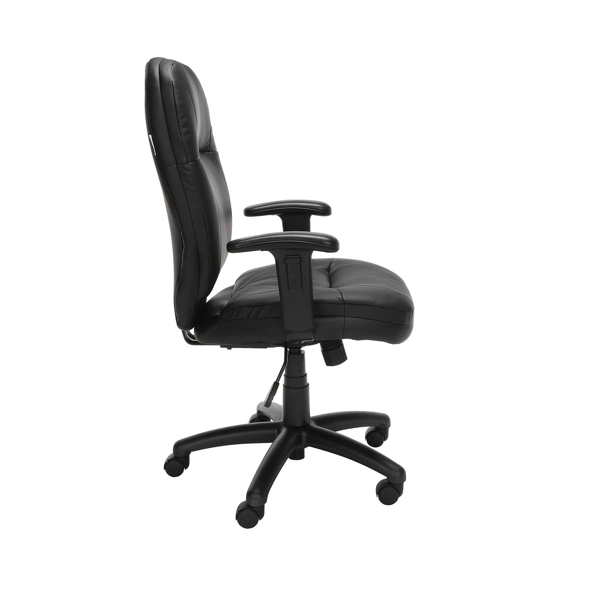 Leatherette Mid-Back Chair with Adjustable Arms L29927