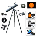 800mm x 80mm Astronomical Reflector Telescope with Smartphone Adapter and Solar Filter D592