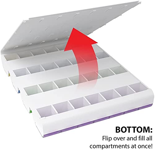 Weekly Pill Case, 4 Times a Day, Large Compartments, BPA Free U752742
