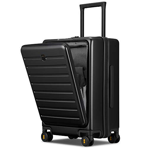 20 Inch Lightweight Hard Shell Carry On Luggage with Wheels - Black A49558