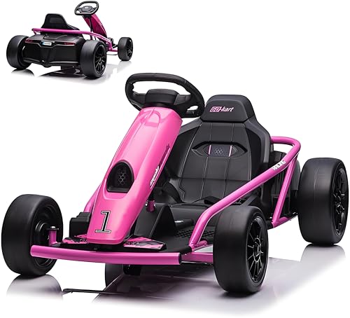 Electric Go Kart, 24V 2 x 300W 8MPH Drift Karts with Seat Belt A6051
