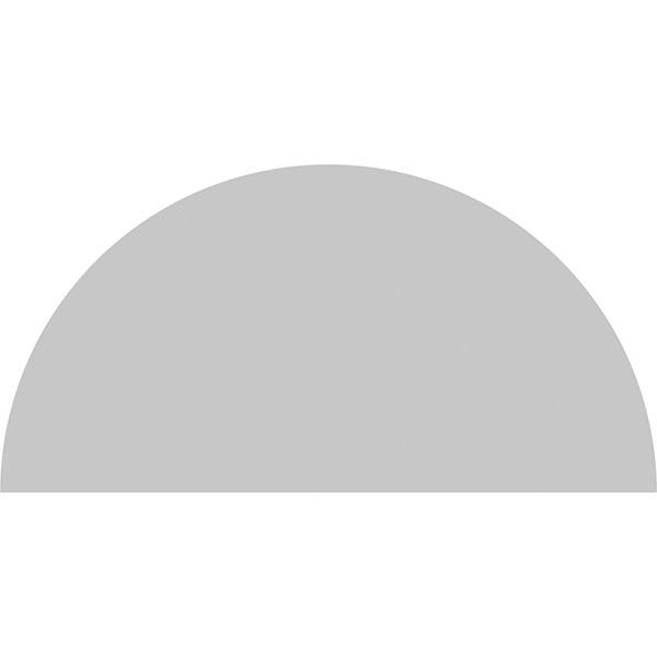 72x22W x 36x22H x 2x22P Half Round 3 Spoke PVC Pediment X444