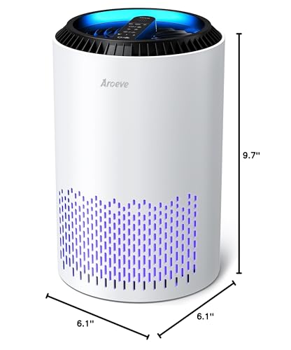 White Portable Air Purifier with Sleep Mode D6070