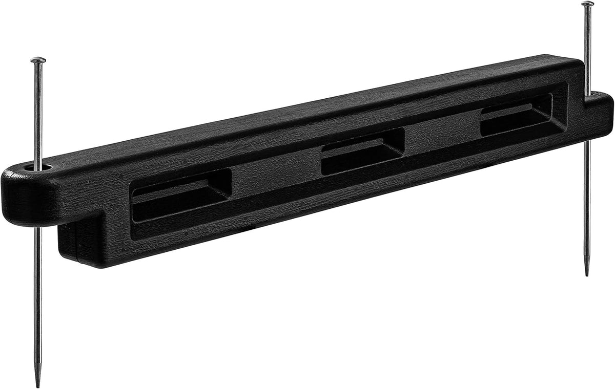 Black Plastic Interlocking Playground Edging Border, 52" L X 4" W X 6" H (2 Pack) P1528