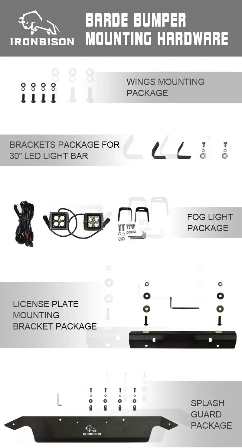 Front Bumper with 2 LED Fog Light Splash Guard Q20254