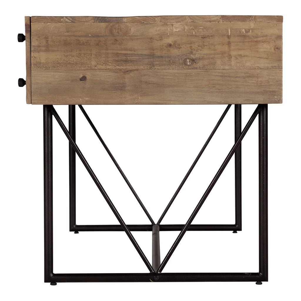 Wood Writing Desk with Steel Base J761783