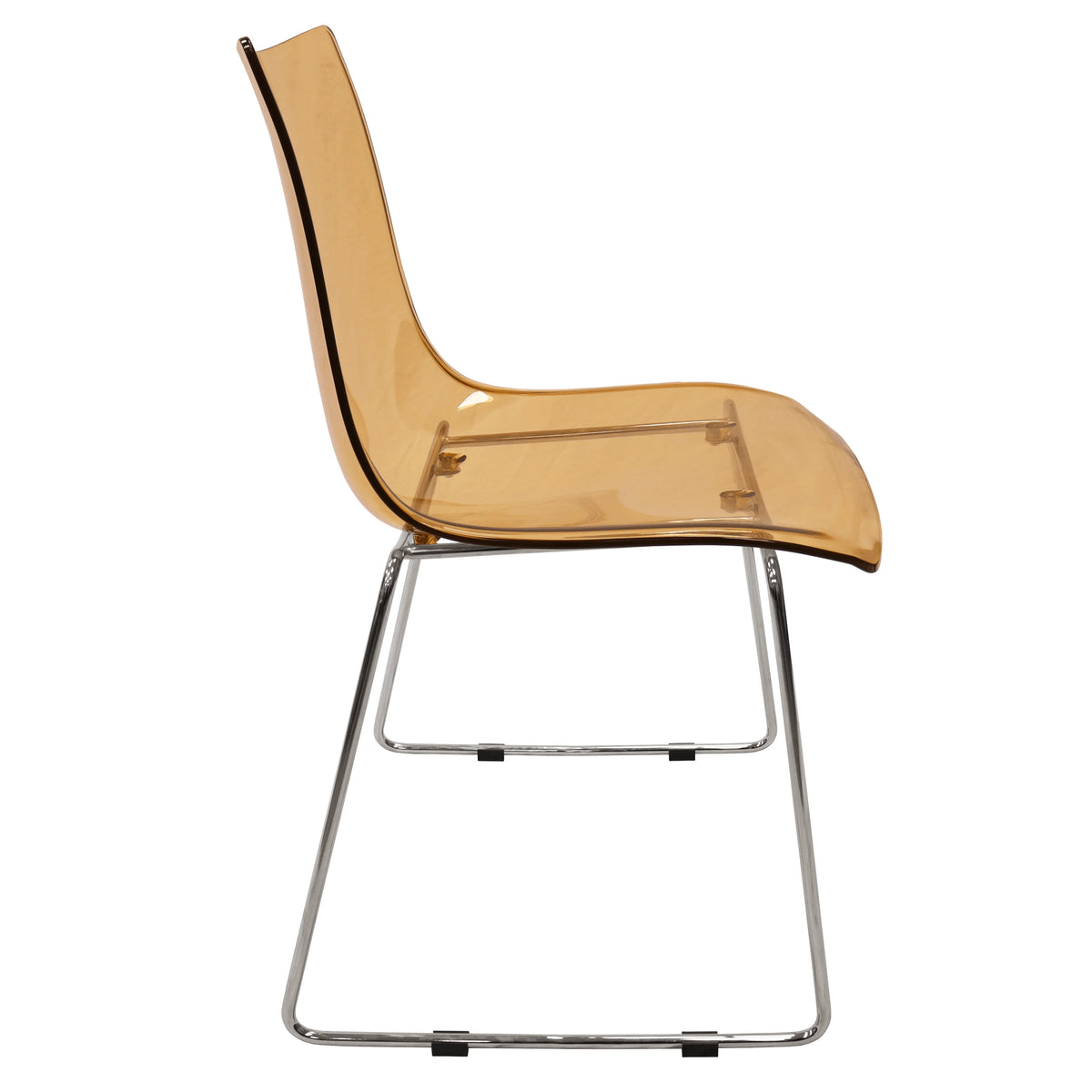Amber Acrylic Stackable Side Chair Set of 4 G670898