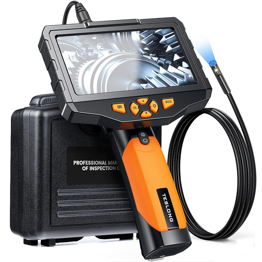 5 inches IPS Dual Lens Borescope Camera with 8mm 10ft Cable B438