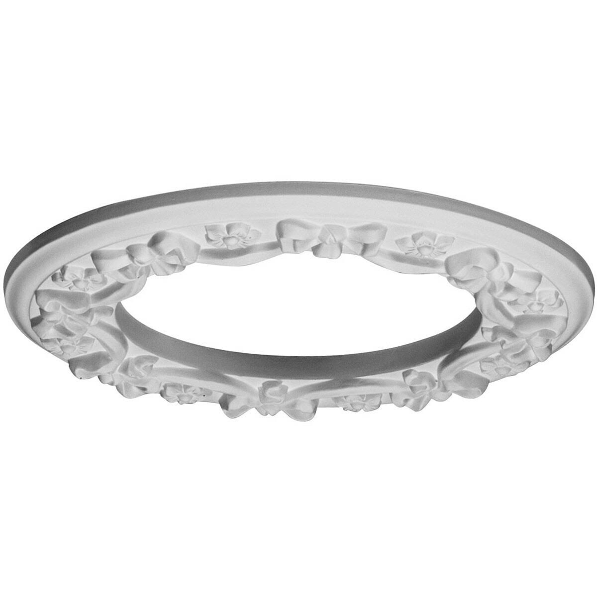 Ribbon with Bow Ceiling Medallion Hand-Painted Gold T3195