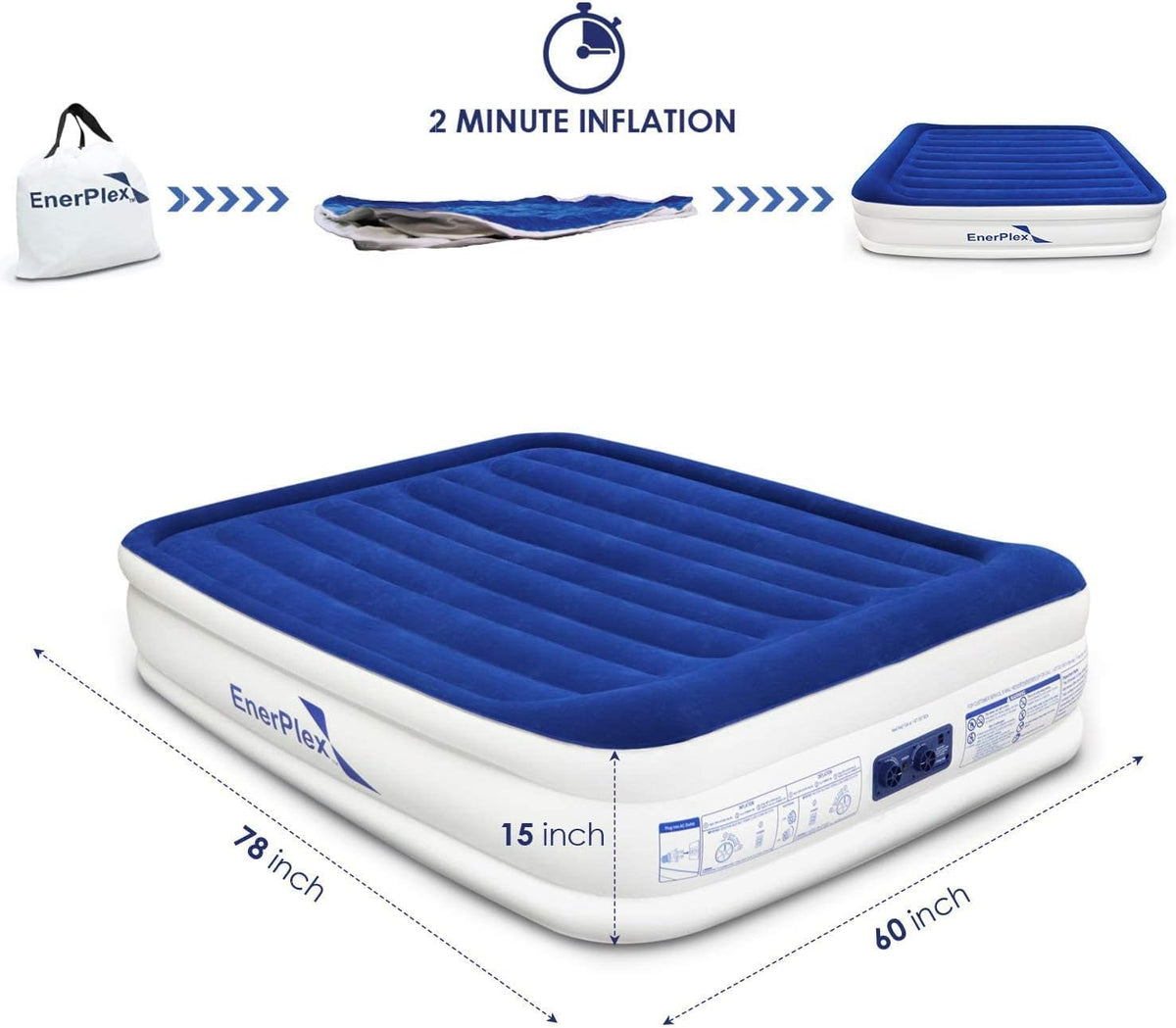 Twin Air Mattress with Built-in Dual Pump T24151