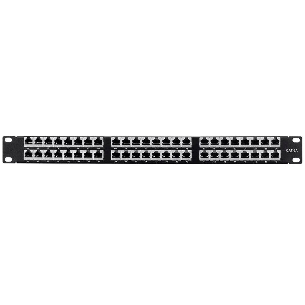 Cat6a 1U Shielded Patch Panel, 48 RJ45 Ports G905199
