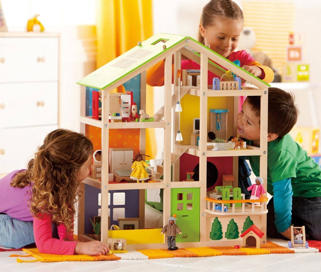 3 Story Wooden Dollhouse S9317