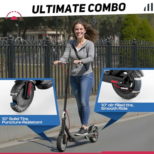 19MPH 17-Mile Range 430W Peak Motor Foldable Electric Scooter with 10" Tires & Dual Braking System F5212