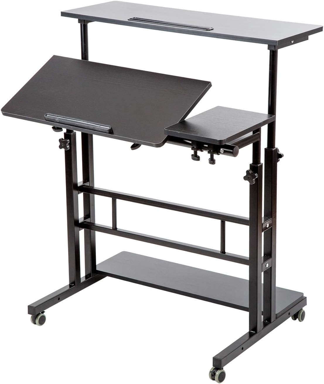Adjustable Mobile Standing Desk with Wheels B697