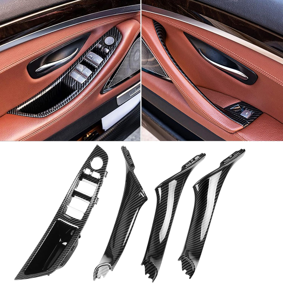 Carbon Fiber Pattern Door Handle Kit W90312