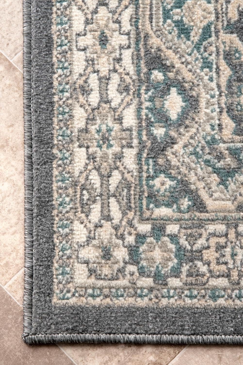 Charcoal 5x8 Stain Resistant Area Rug D970