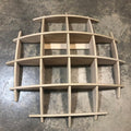 Modular Paintable Wooden Wall Shelf, 48" W x 48" H x 9.5" D K2435