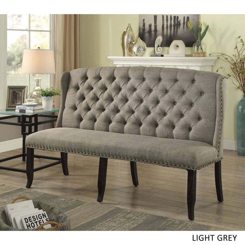 Dark Blue Linen Upholstered Loveseat W56565