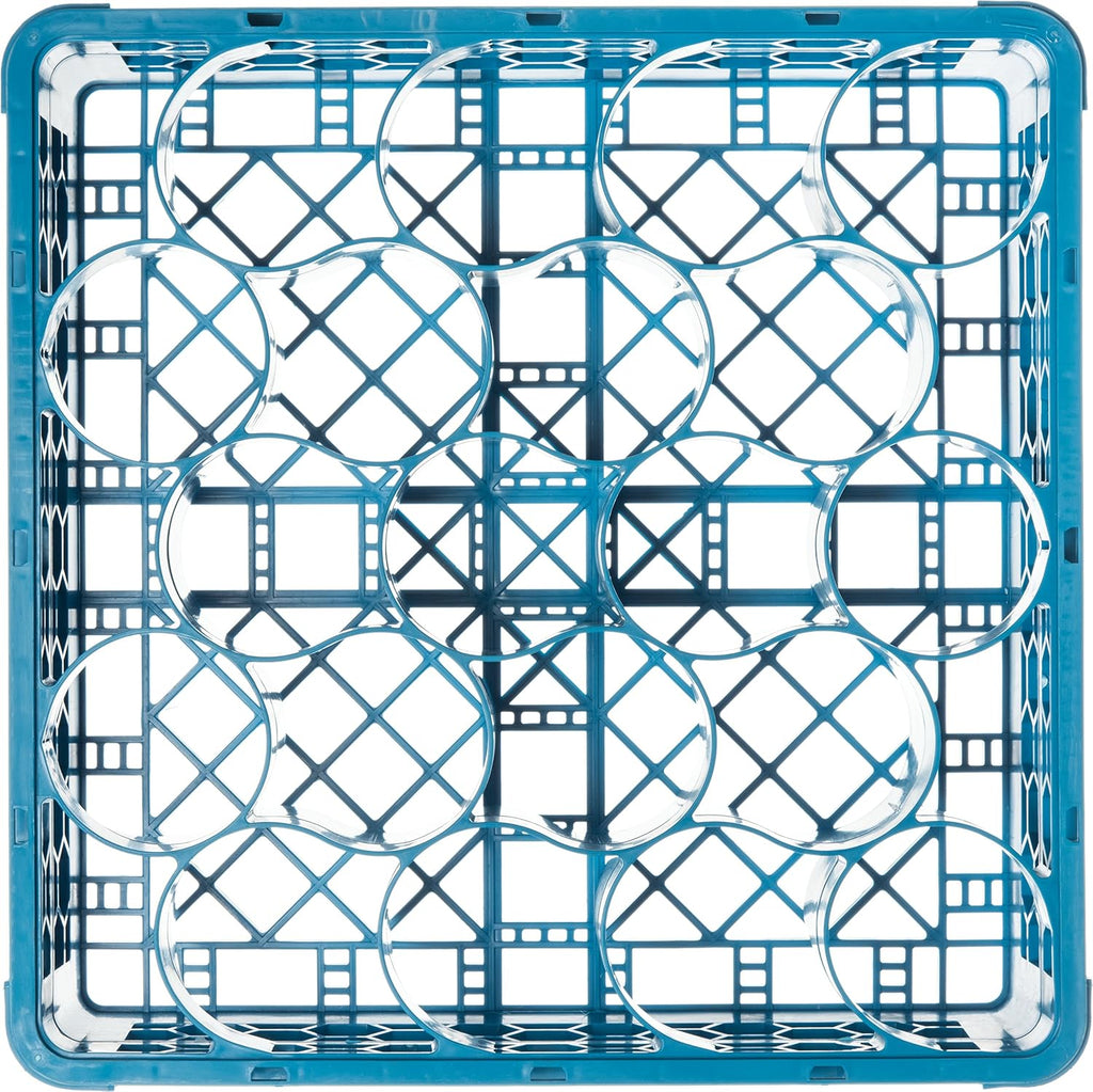 20 Compartment Glass Rack with 1 Extender, Blue (Pack of 4) U868