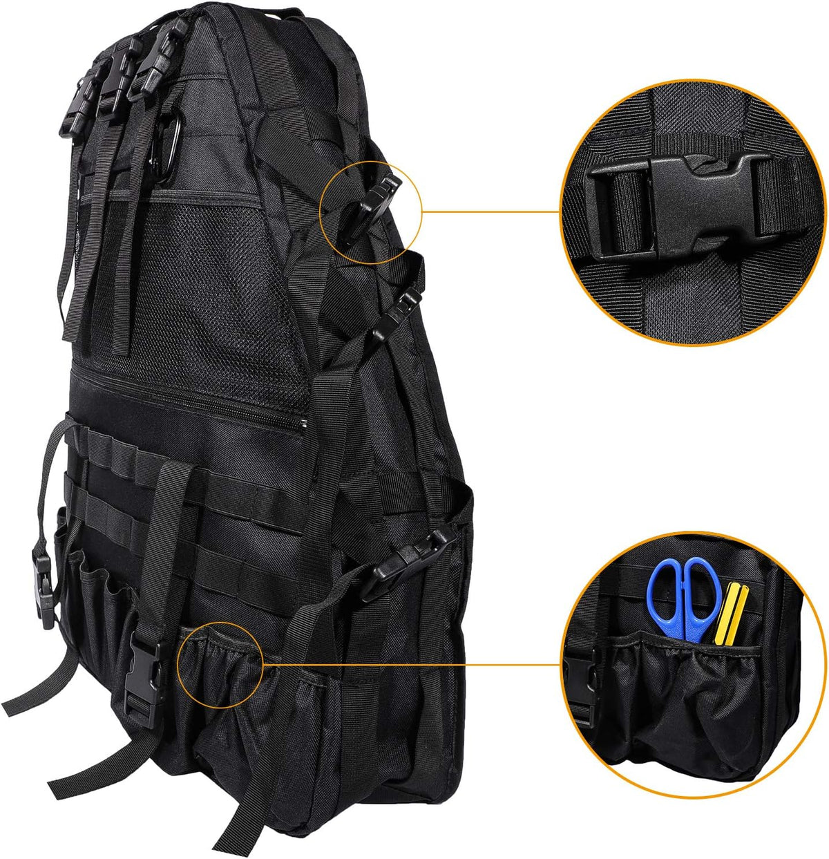 Jeep Wrangler Roll Bar Storage Bag with Multi-Pockets & Cargo Bag Tool Kits L4449