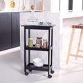 White 2-Shelf Kitchen Cart with Wheels P32060
