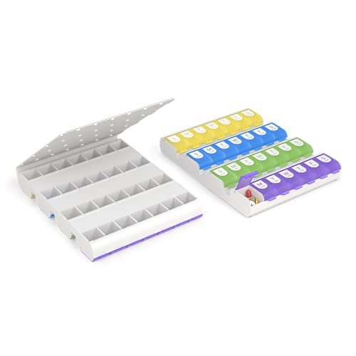 Weekly Pill Case, 4 Times a Day, Large Compartments, BPA Free U752742