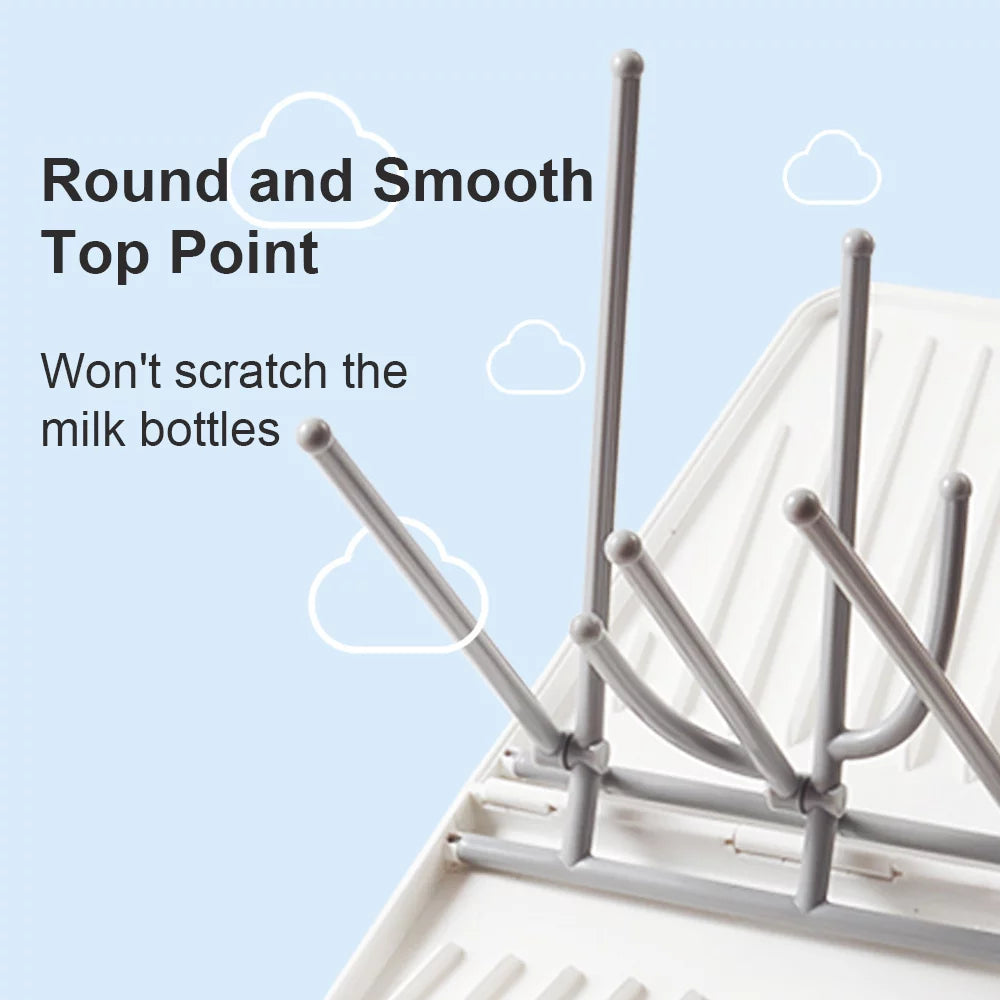 Foldable Bottle Drying Rack with Tray R921