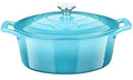 Enameled Cast Iron Covered Oval Dutch Oven Casserole Pot, 6.75 QT C994138
