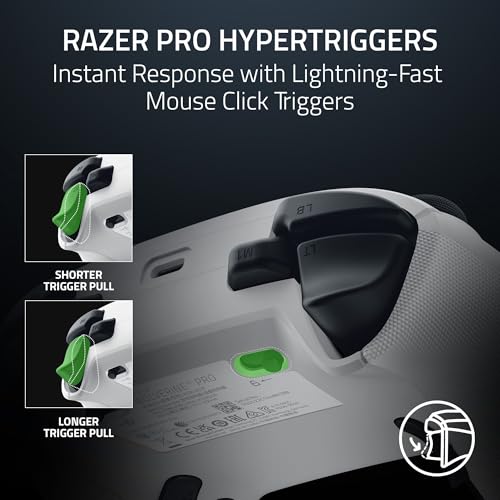 White Wireless Gaming Controller with 6 Remappable Buttons L776750