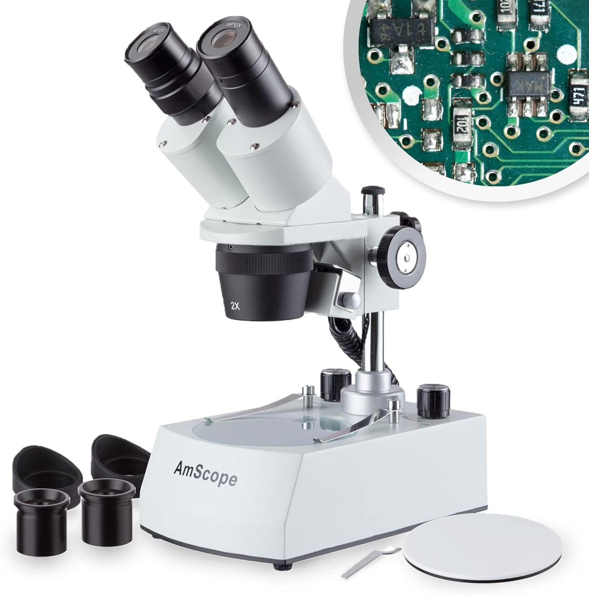 Binocular Stereo Microscope, WF10x Eyepieces, 20X and 40X Magnification J5850
