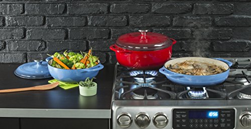 4.5 Quart Enameled Cast Iron Dutch Oven with Lid Q385