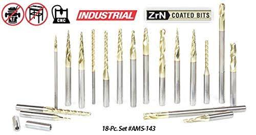 3-Pc CNC 2D/3D Carving Ball Nose Router Bit J7653
