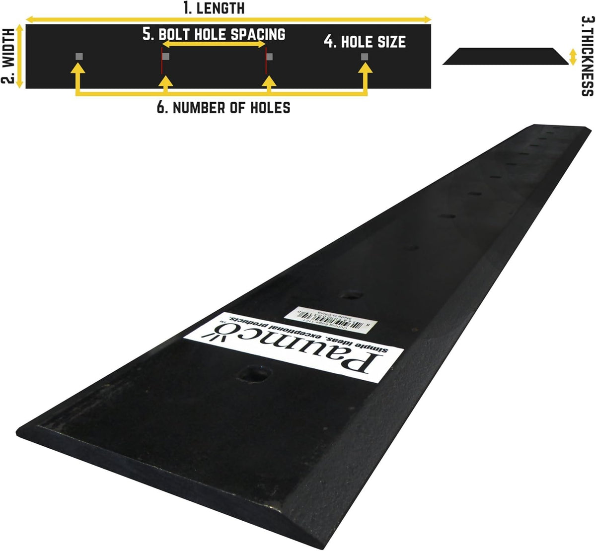 Bolt On Reversible Cutting Edge Length 78" Width 8" Thickness 3/4" Y4558