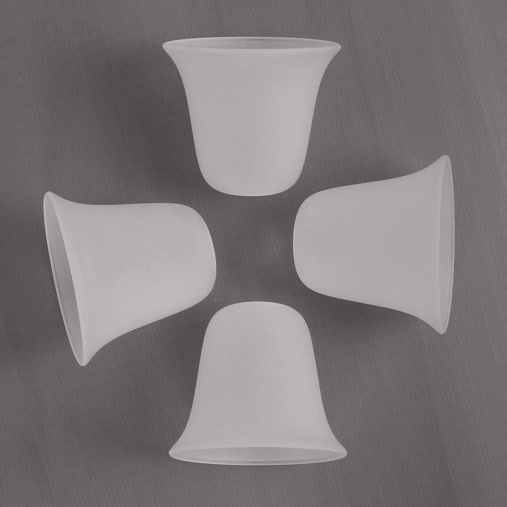 4 Pack Frosted Glass Lamp Shade Replacement with 1-5/8-inch Fitter Opening L7673