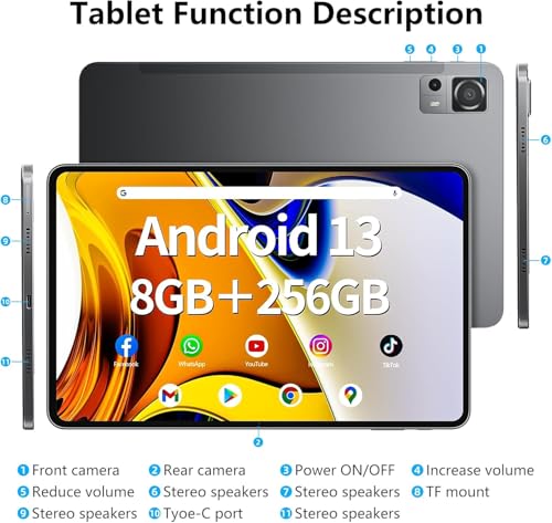12 Inch Android Tablet with 8GB RAM 256GB ROM I78913