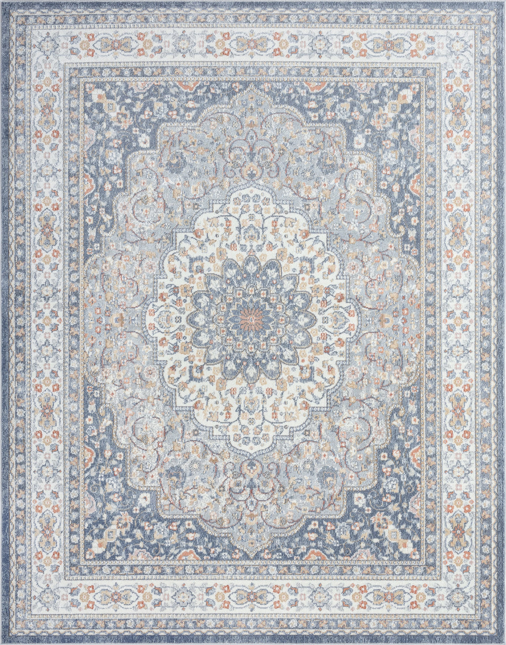 5x8 Area Rug Navy Gray V150489