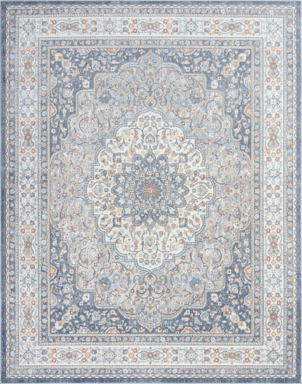 5x8 Area Rug Navy Gray V150489