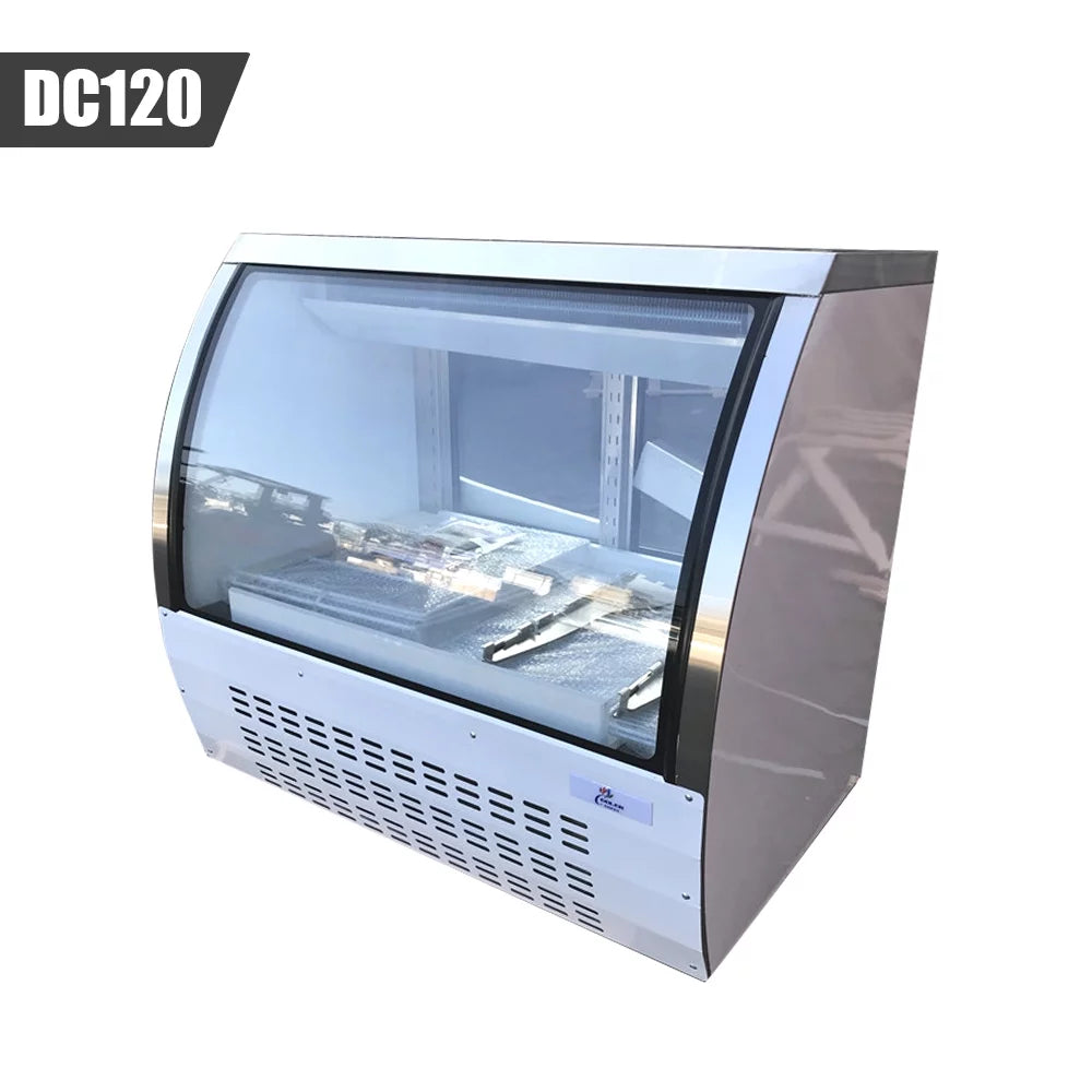 18 Cu Ft 48 ins Commercial Refrigerator Display Case with Curved Glass W757