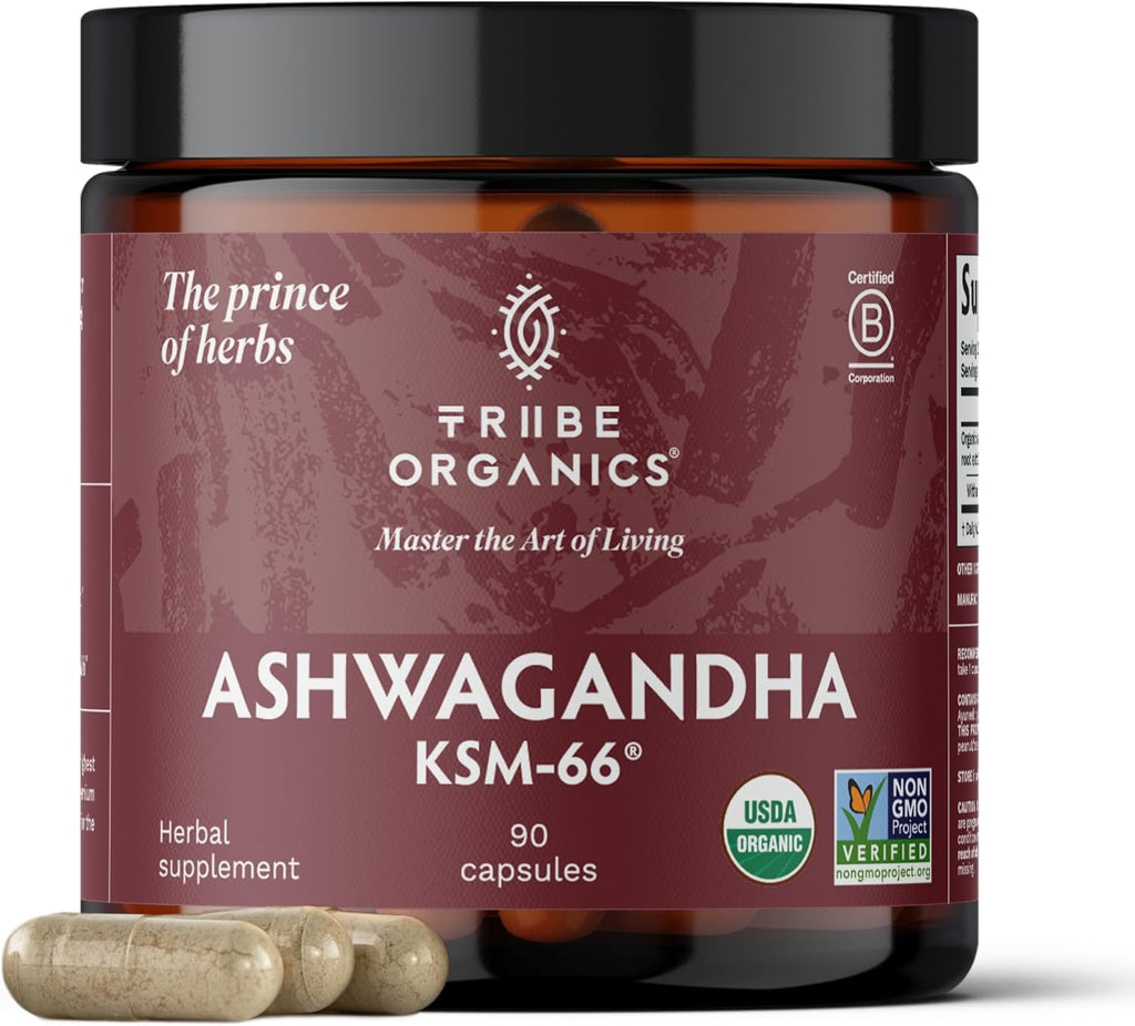 90 Capsules Organic Ashwagandha Root Powder Supplement Z18946