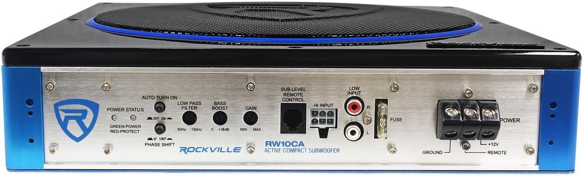 10 800 Watt Slim Low Profile Powered Car Subwoofer G364