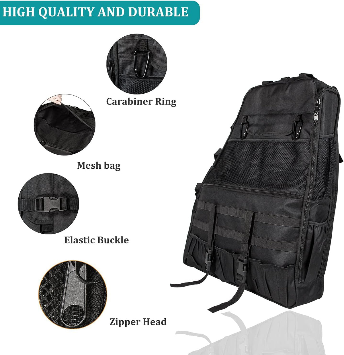 Jeep Wrangler Roll Bar Storage Bag with Multi-Pockets & Cargo Bag Tool Kits L4449