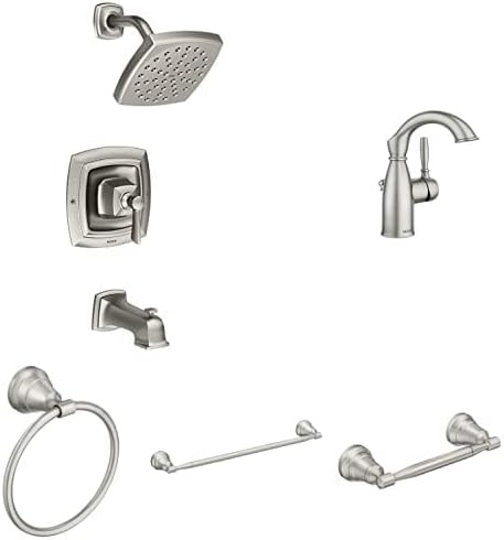 Spot Resist Brushed Nickel Tub and Shower with Valve P420