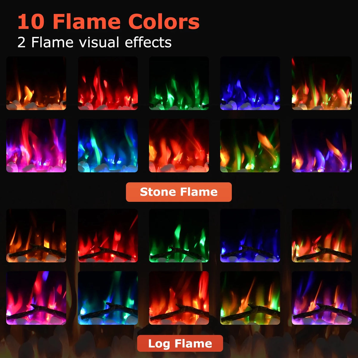 60" Wall Mounted Electric Fireplace W27933